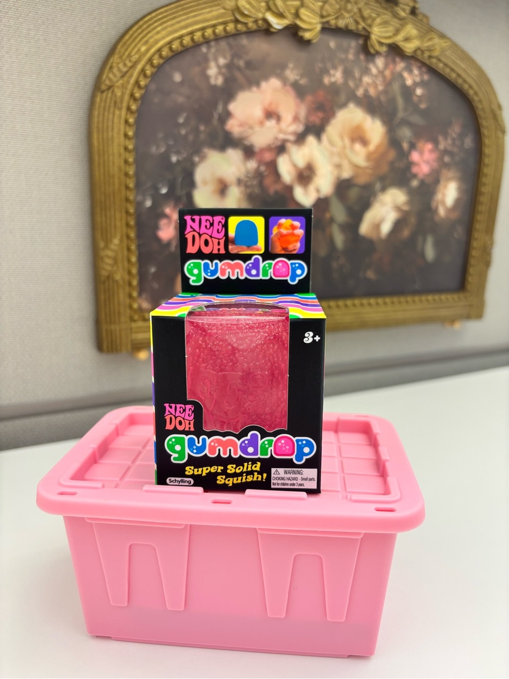 Gumdrop Super Solid Squish! Pink Kids Toy Needoh